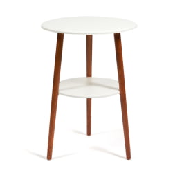 Подставка FLORISTE МДФ/дерево, 55*55*77 см, Белый (ножки орех)