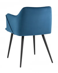 Стул с подлокотниками Джоэл велюр Cиний