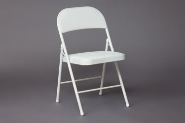 Складной стул FOLDER (mod. 032) / 1 шт. в упаковке каркас: металл, сиденье/спинка: экокожа, 41*51*76см, белый