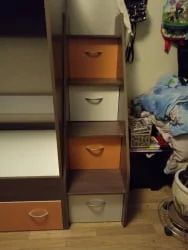 Кровать Юниор 1 (без бортика) бодего,Белое дерево,оранж