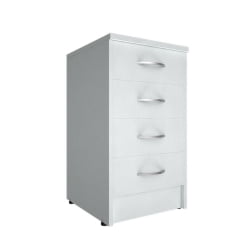 Тумба приставная (с замком) Рива А.ТП-4Ф-С Белый / Riva А.ТП-4F-S