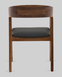 Стул Вудкерри каркас дерево цвет темный орех экокожа черный