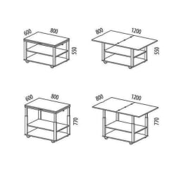 Журнально-обеденный стол Агат 35 Дуб Кронберг