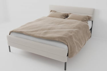 Кровать "Горизонт Мини" с ортопедическим основанием Цвет фасада: Бежевый; Цвет корпуса: Чёрный; Материал фасада: Металл/Велюр; Размер: 900х2000 мм; Спальное место: 900х2000 мм 