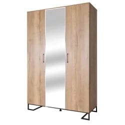 Шкаф трехстворчатый с зеркалом Лофт с зеркалом Дуб Натур / Loft