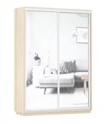 Шкаф-купе двухдверный Экспресс Дуо Экспенс 1600х2200h Ясень шимо светлый