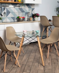 Стул Еамес Стиле ДСВ бежевый (разборный каркас) / Eames Style DSW