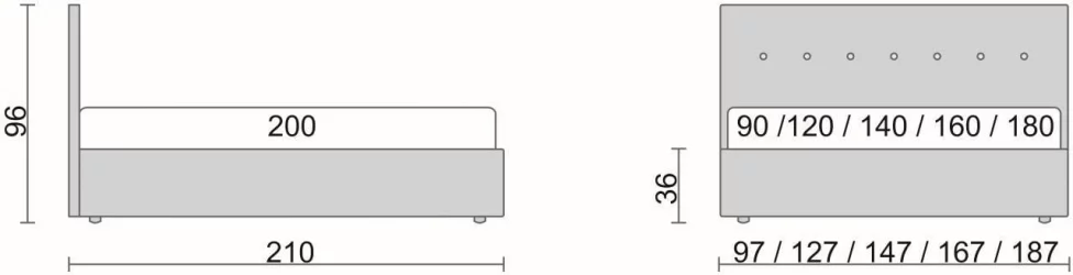 Кровать Ameli Белая