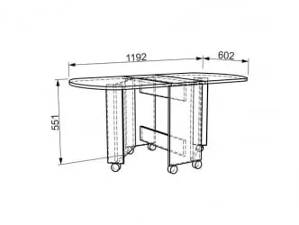 Раздвижной стол для гостиной Модуль №02 Дуб сонома