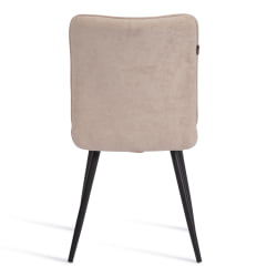 Стул обеденный Bari флок , 46х55х89, бежевый/черный, 7