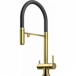 Смеситель Омоикири Канто-Пвд-Лг Латунь/Светлое Золото / Omoikiri Kanto-Pvd-Lg