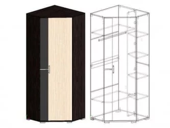 Шкаф угловой Юнона-2 ШУ-02 Венге - Дуб молочный