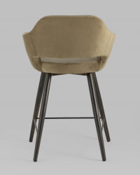 Стул полубарный Саймон ПЛ велюр Капучино
