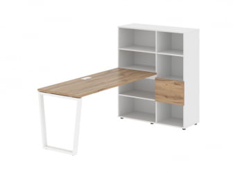 Рабочая станция ЕДИС ЕВРСТ 1117 Дуб Денвер светлый Белый Белый / EDIS EVRST