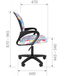 Детское кресло CHAIRMAN KIDS 103 LT black Единороги