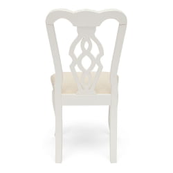 Стул Афродита/ Aphrodite дерево гевея, 46х54х99см, butter white, ткань кремовая с рисунком (3321)