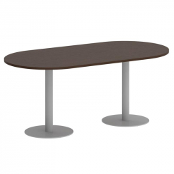 Стол овальный Фёст КСПРГ-3 Венге Цаво/Металл Серый 1800*900*750 / KSPRG-3