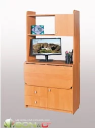 Угловой стол с тумбой УП-1 Ольха русская