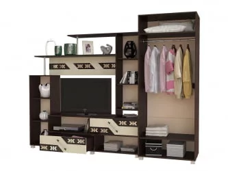 Современная стенка в гостиную Зодиак со шкафом