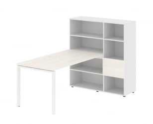 Рабочая станция EDIS EURST 1215 Ясень Траун Белый Белый