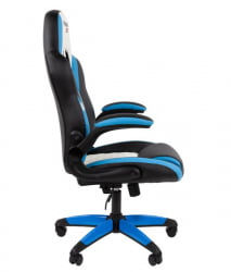 Кресло геймерское CHAIRMAN GAME 15 черный/голубой/белый