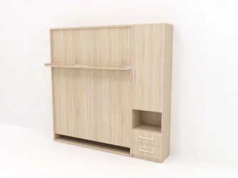 Кровать-трансформер Смарт 1 правый со шкафом 1400 Венге