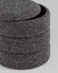 Пуф с ящиком Hive S букле черный меланж