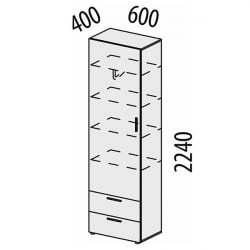 Шкаф-пенал (лев/прав) Джерси 602.16