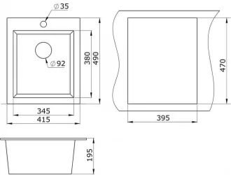 Кухонная мойка GRANULA 4201 Арктик