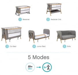 Люлька для новорожденных Tutti Bambini (Тутти Бамбини) CoZee XL 120*60 см Oak/Charcoal 211209/3590
