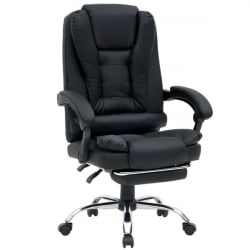 Кресло офисное с функцией вибромассажа CROMEX (КРОМЕКС) Chill MS-005 экокожа черное