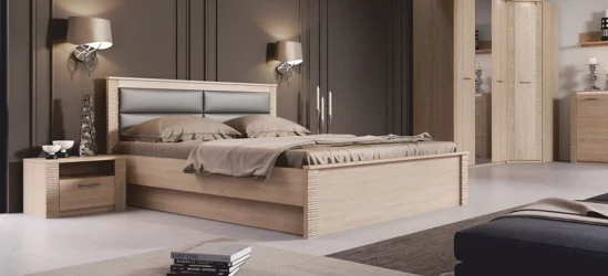 Кровать подъемная 1400 Элана №1 Дуб сонома/Ель карпатская