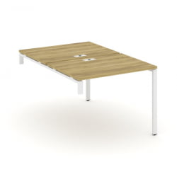 Двойной стол-надставка на опорную тумбу CONCEPT CN.DSN-001 Дуб Винченцо Белый