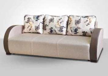 Диван-кровать Европа-1 вензель серый арена черная