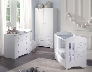 Кровать Micuna Sweet Bear 120x60 White с матрацем CH-620