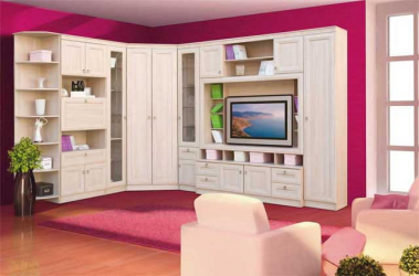 Шкаф угловой открытый Инна 607  Денвер светлый