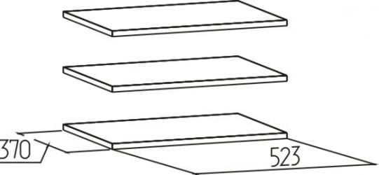 Полки Maiolica 18 Ясень Шимо светлый