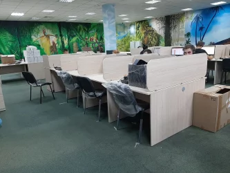 Рабочий модуль Twin 1000x1400x750 с 2-мя кабель-каналами Туя-З