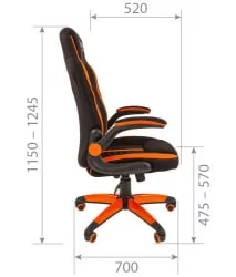 Кресло геймерское CHAIRMAN GAME 19 Синий-черный