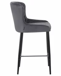Стул полубарный DOBRIN CHRISTIAN 65 Темно-серый велюр V108-91