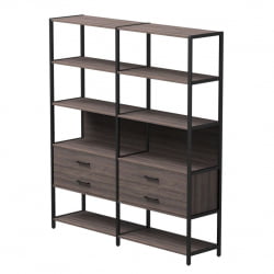 Набор стеллажных систем Everprof EVO №7 Дуб Пасадена Черный