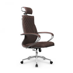 Кресло руководителя Metta L 2c 44C/K116 Infinity Easy Clean (MPES) Комплект 9 Темно-коричневое