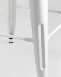 Полубарный стул Tolix Wood со спинкой Белый