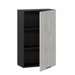 Шкаф кухонный 600 высокий Джамис ЛД 296.450.000.112 Черный Белый камень