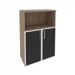 Шкаф средний широкий ОНИКС О.СТ-2.2Р блаcк Дуб Аризона / ONIX O.ST-2.2R black