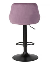 Стул барный ДОБРИН ЛОГАН БЛАCК (пудрово-сиреневый велюр (МДЖ9-52)) 2 шт / DOBRIN LOGAN BLACK (MJ9-52))