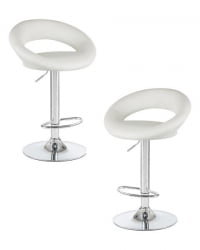Стул барный ДОБРИН МИРА (белый) 2 шт / DOBRIN MIRA