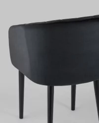 Стул с подлокотниками Нейтон велюр Черный