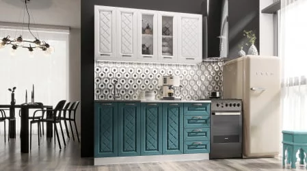 Кухонный гарнитур Агава 1,6 м Белый/Трюфель