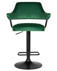 Стул барный ДОБРИН CХАРЛЙ БЛАCК (зеленый велюр (МДЖ9-88)) 2 шт / DOBRIN CHARLY BLACK (MJ9-88))